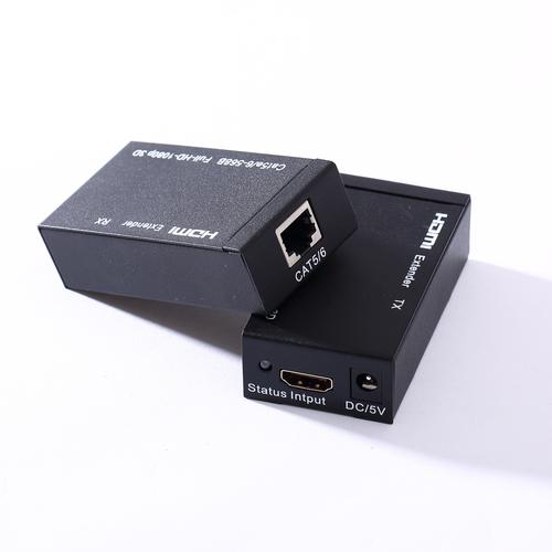 厂家供应 hdmi延长器 60米单网线 1080p网络设备转换器来图定制